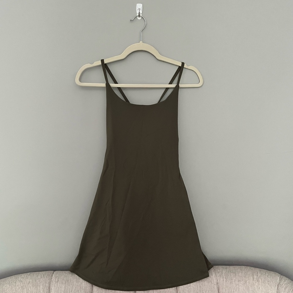 Halara Everyday Dress in Grass Grey Green